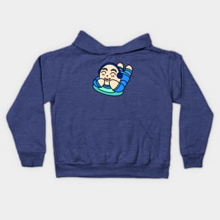 Chibi relax with headphone Kids Hoodie